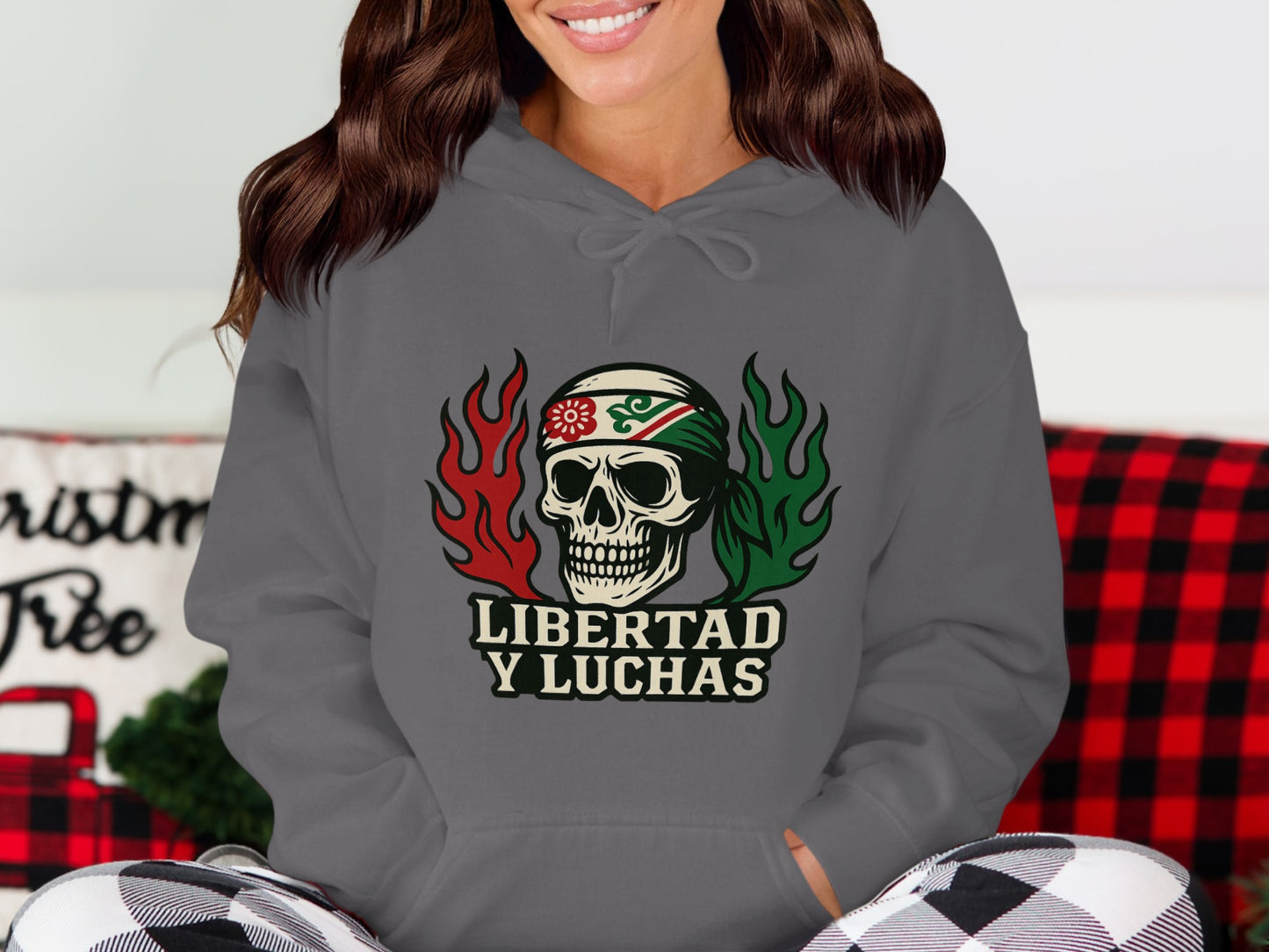Libertad y Luchas Skull Hoodie Unique Design product