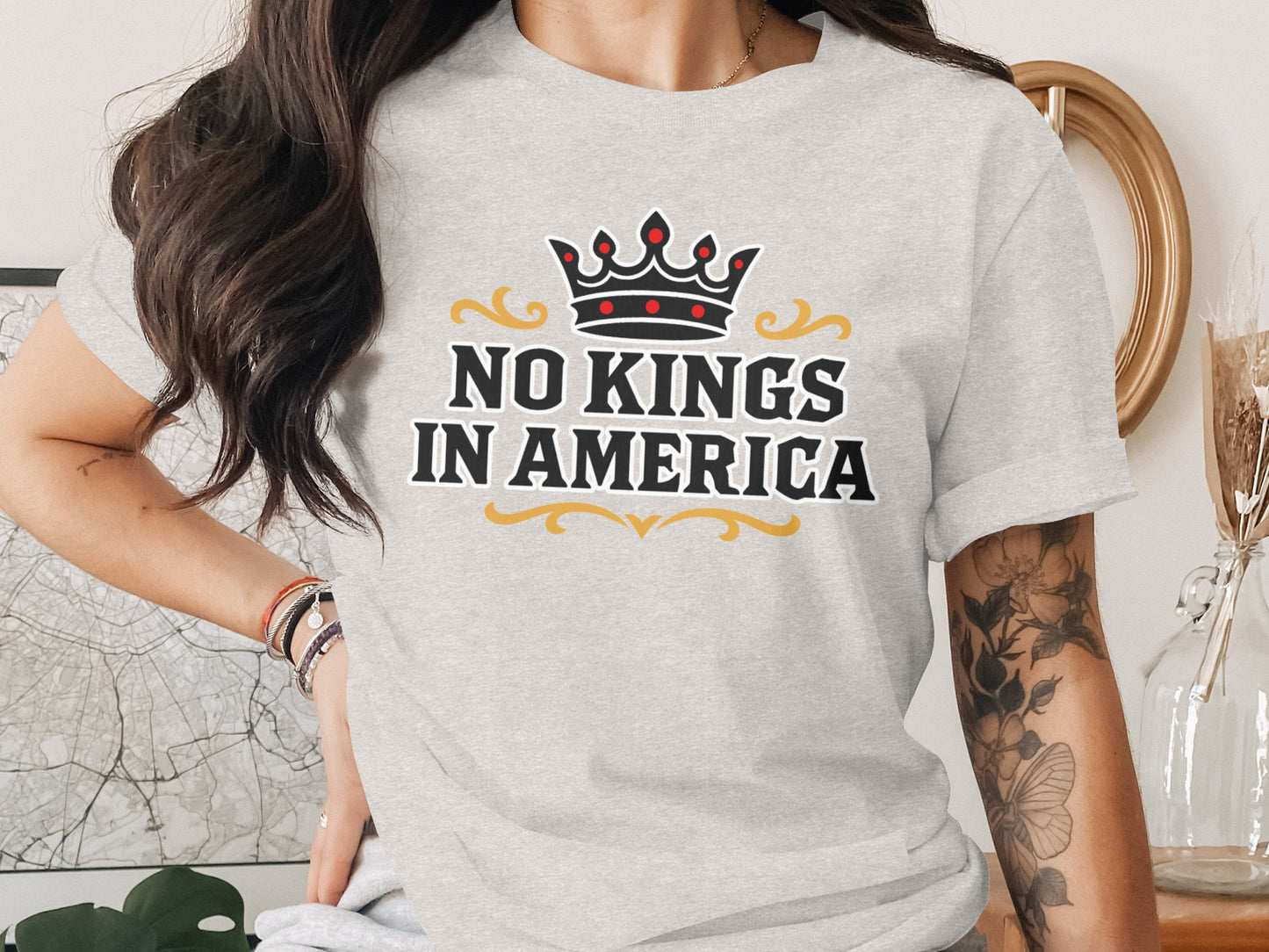 No Kings In America Stylish Graphic T-Shirt product type