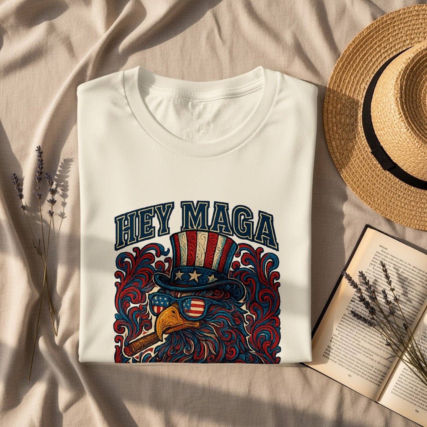 Hey MAGA Patriotic Eagle Graphic Shirt product
