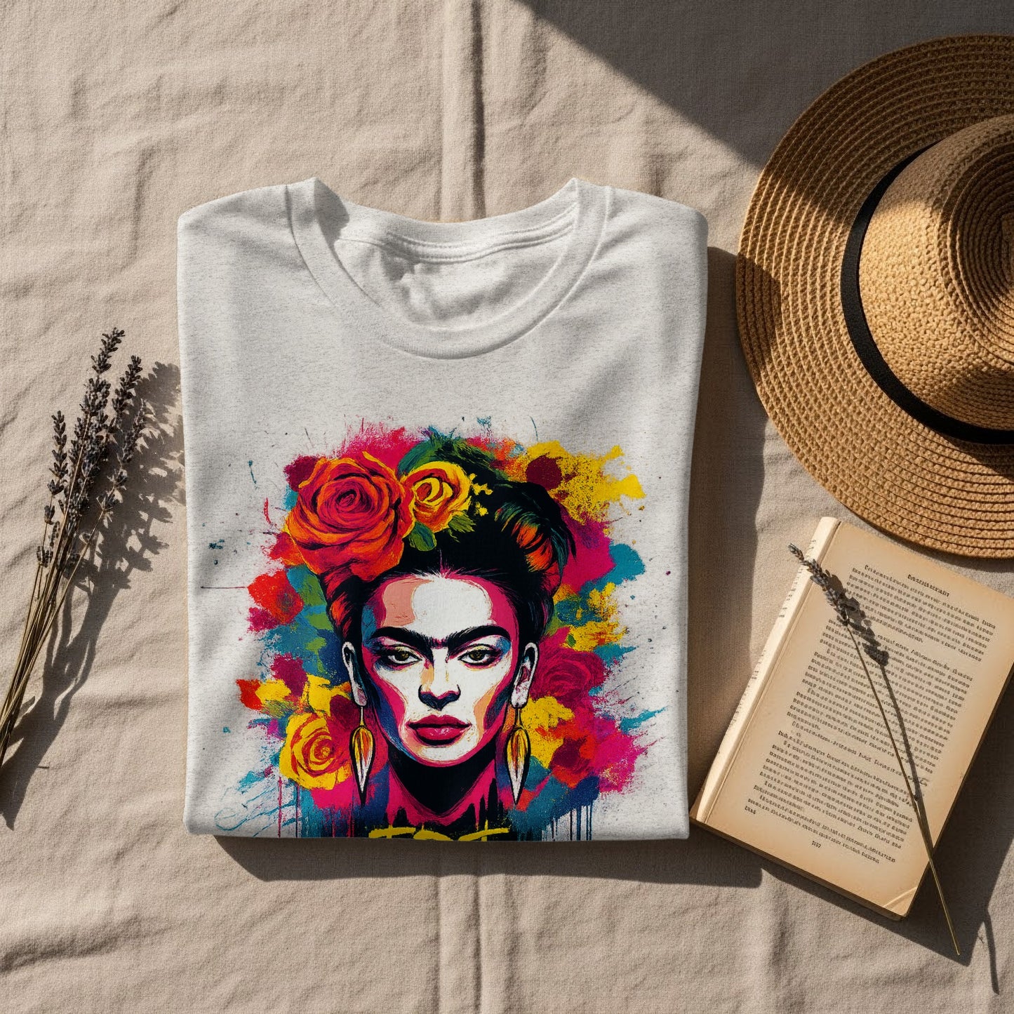 Vibrant Artistic Portrait Print on Trendy Shirt product