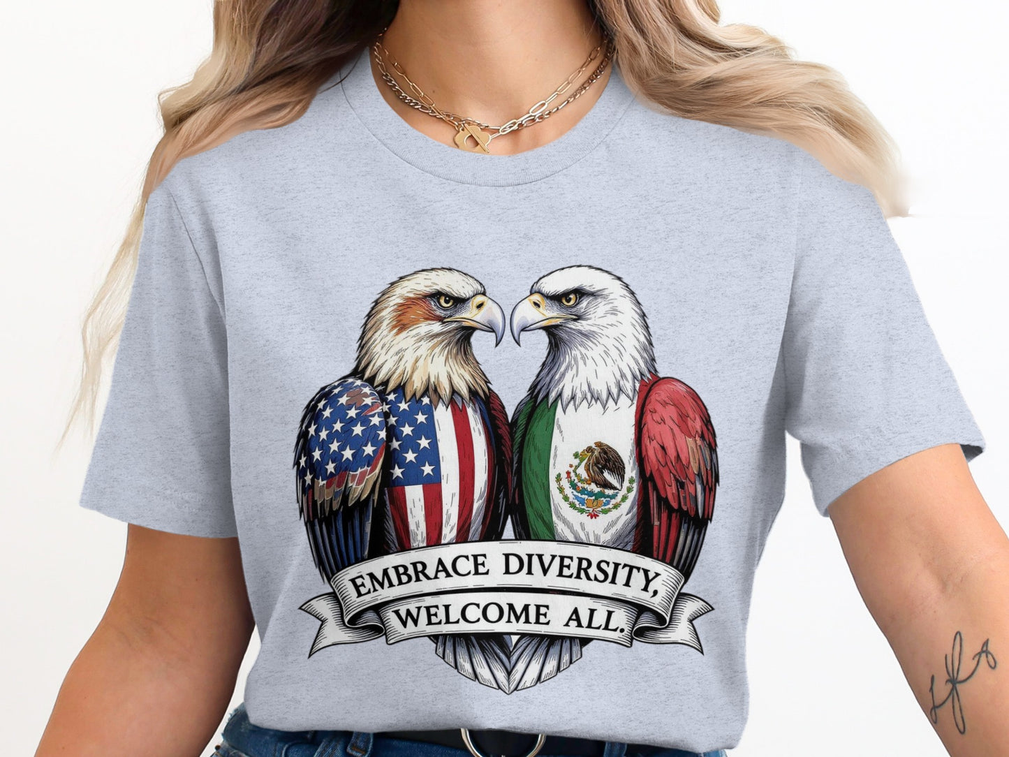 Embrace Diversity Welcome All Graphic T-Shirt product