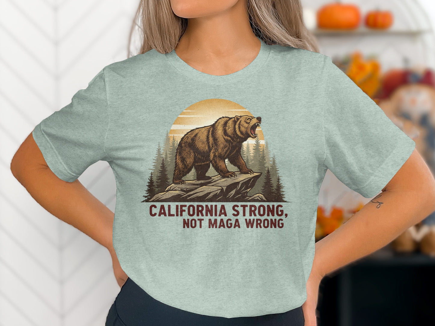 California Strong Not Maga Wrong Graphic T-Shirt product