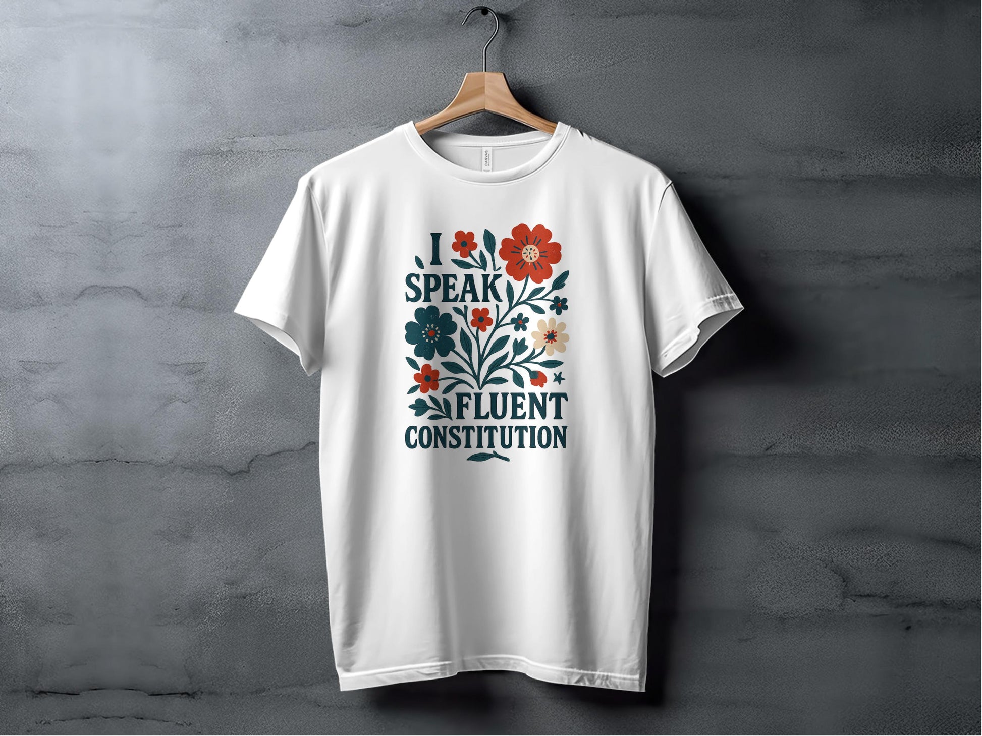 I Speak Fluent Constitution Graphic Floral Tee product type