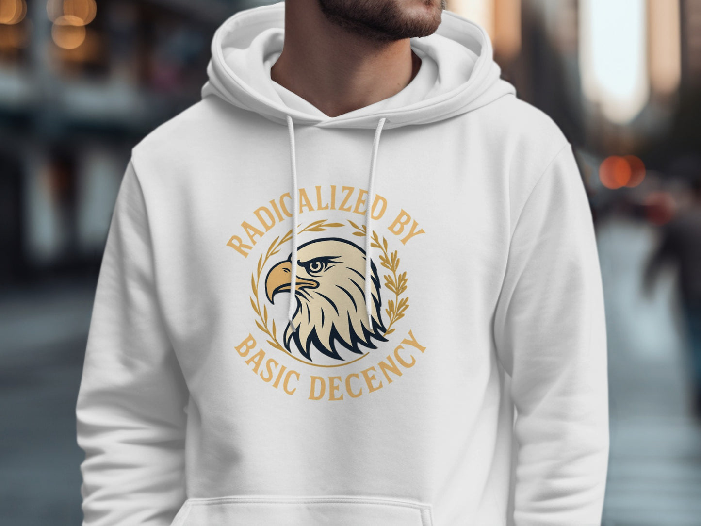 Radicalized by Basic Decency Eagle Hoodie product