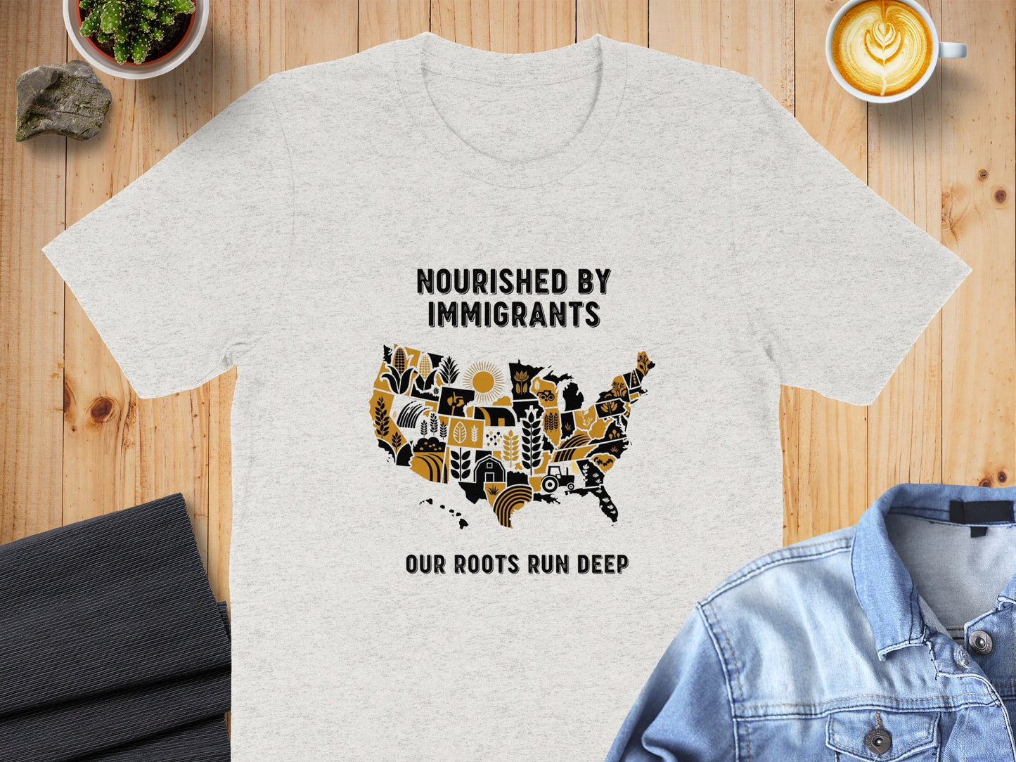 Nourished by Immigrants Our Roots Run Deep T-shirt product
