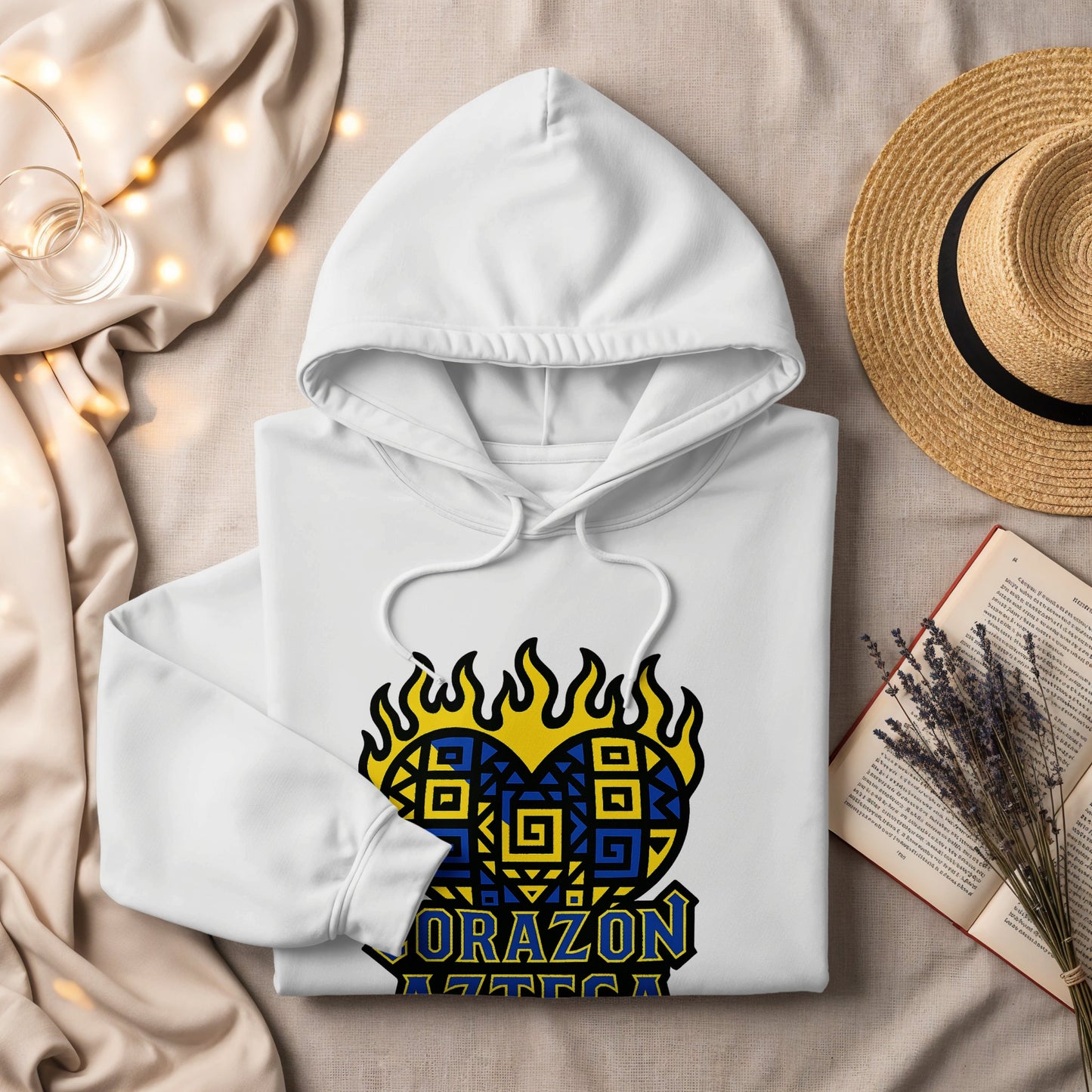 Corazon Azteca Hoodie Fire Design Warm Casual Wear product