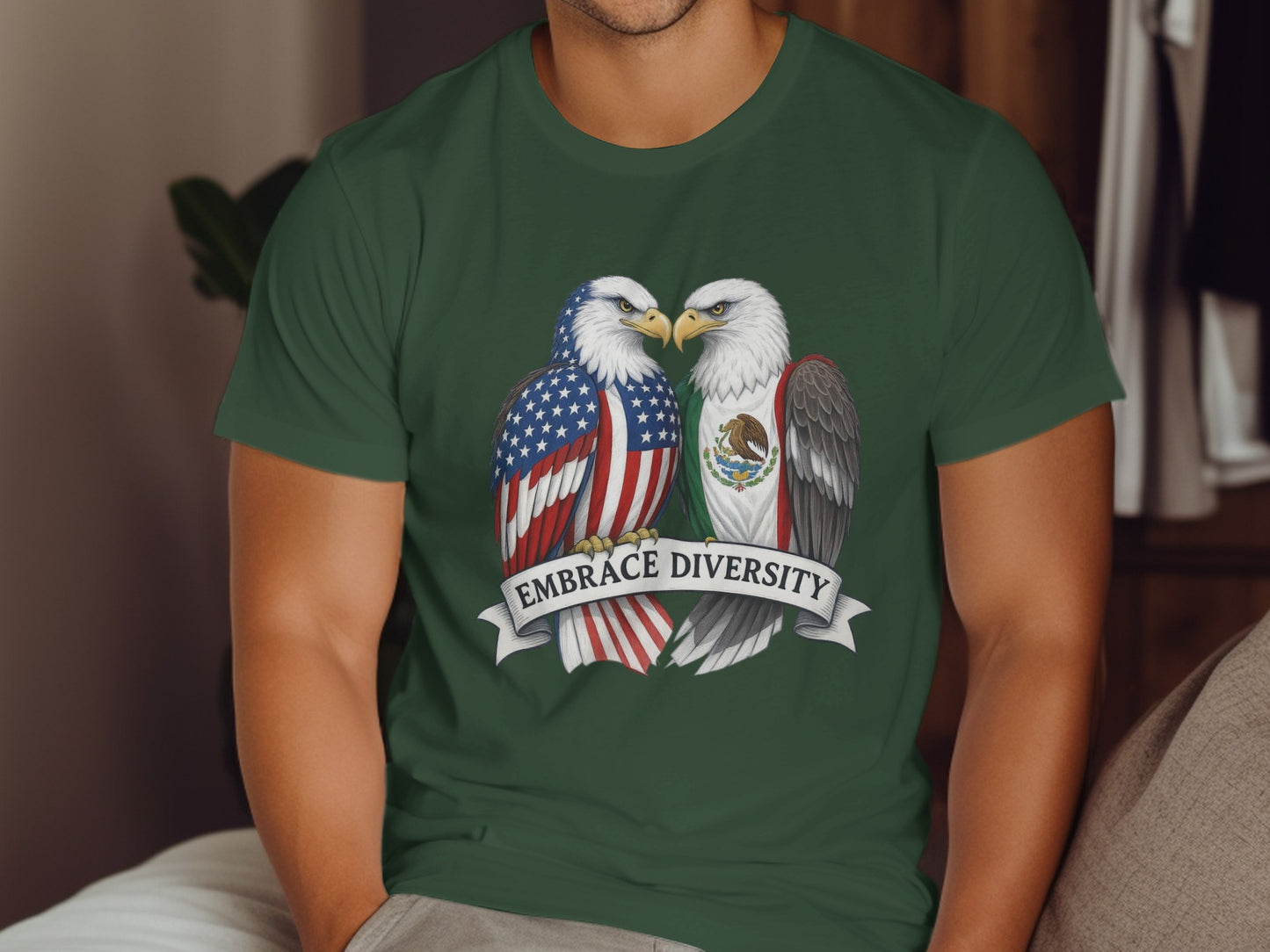 Embrace Diversity Bald Eagles Graphic T-Shirt product type