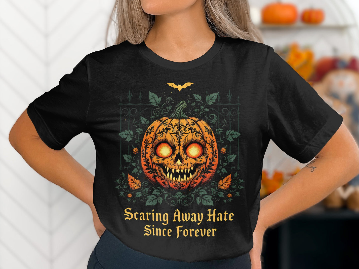 Scaring Away Hate Since Forever Halloween T-shirt