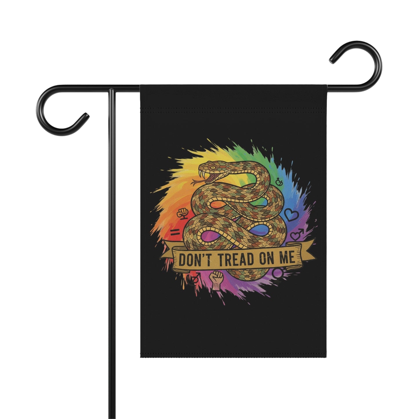 Don't Tread On Me Rainbow Garden Flag product