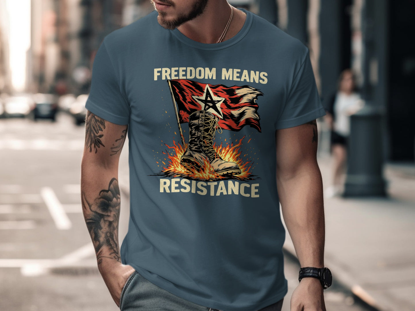 Freedom Means Resistance Graphic T-Shirt Product