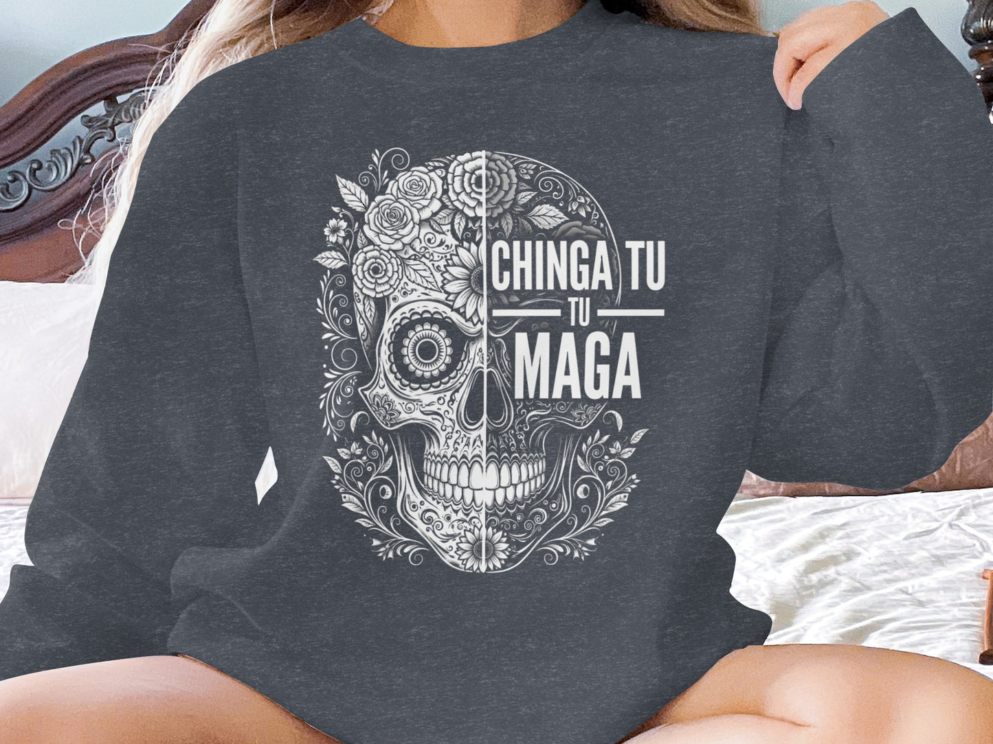 Chinga Tu Tu Maga Skull Themed Clothing product