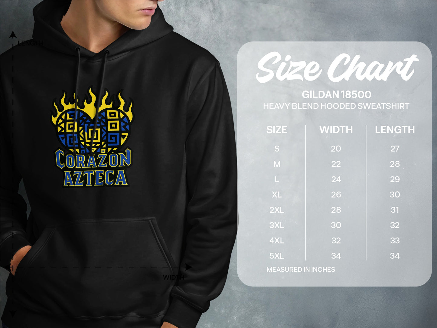 Corazon Azteca Heavy Blend Hooded Sweatshirt product