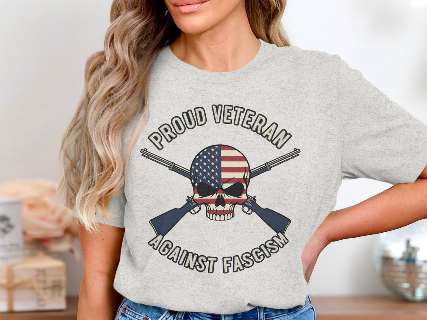 Proud Veteran Against Fascism T-shirt product