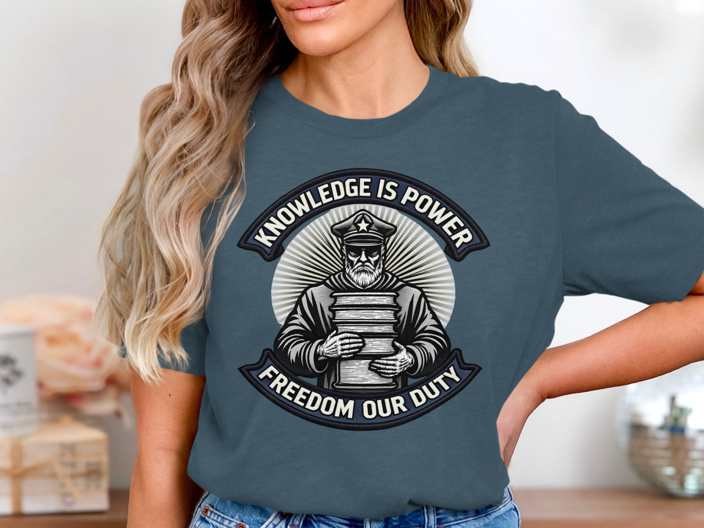 Knowledge Is Power Freedom Our Duty Graphic Tee