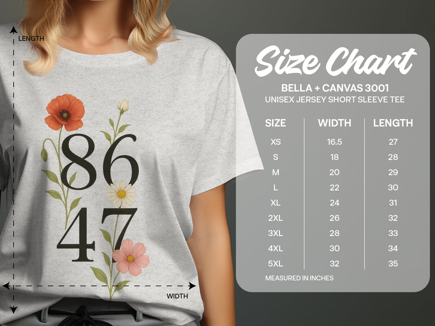 Floral Numbers Design Unisex Jersey Short Sleeve Shirt