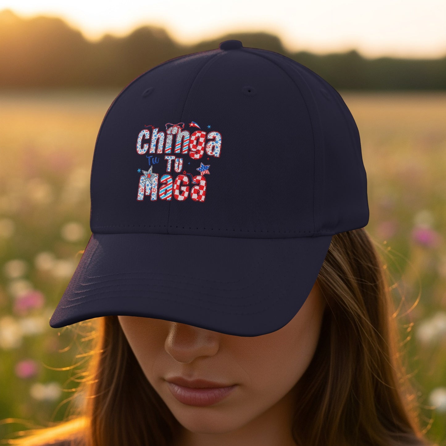Bold Patriotic Embroidered Cap Unique Hat Product
