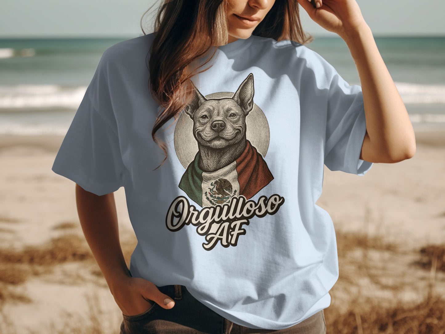 Orgulloso AF Dog Wearing Flag Graphic Shirt product