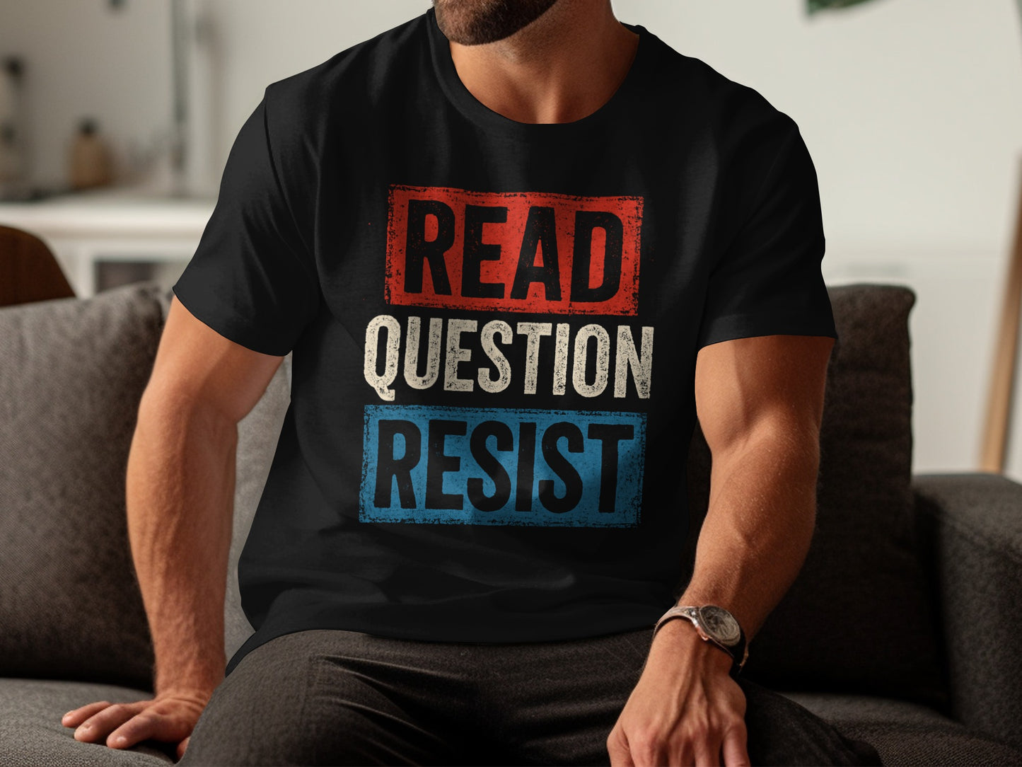 Read Question Resist Statement Tee Shirt product type