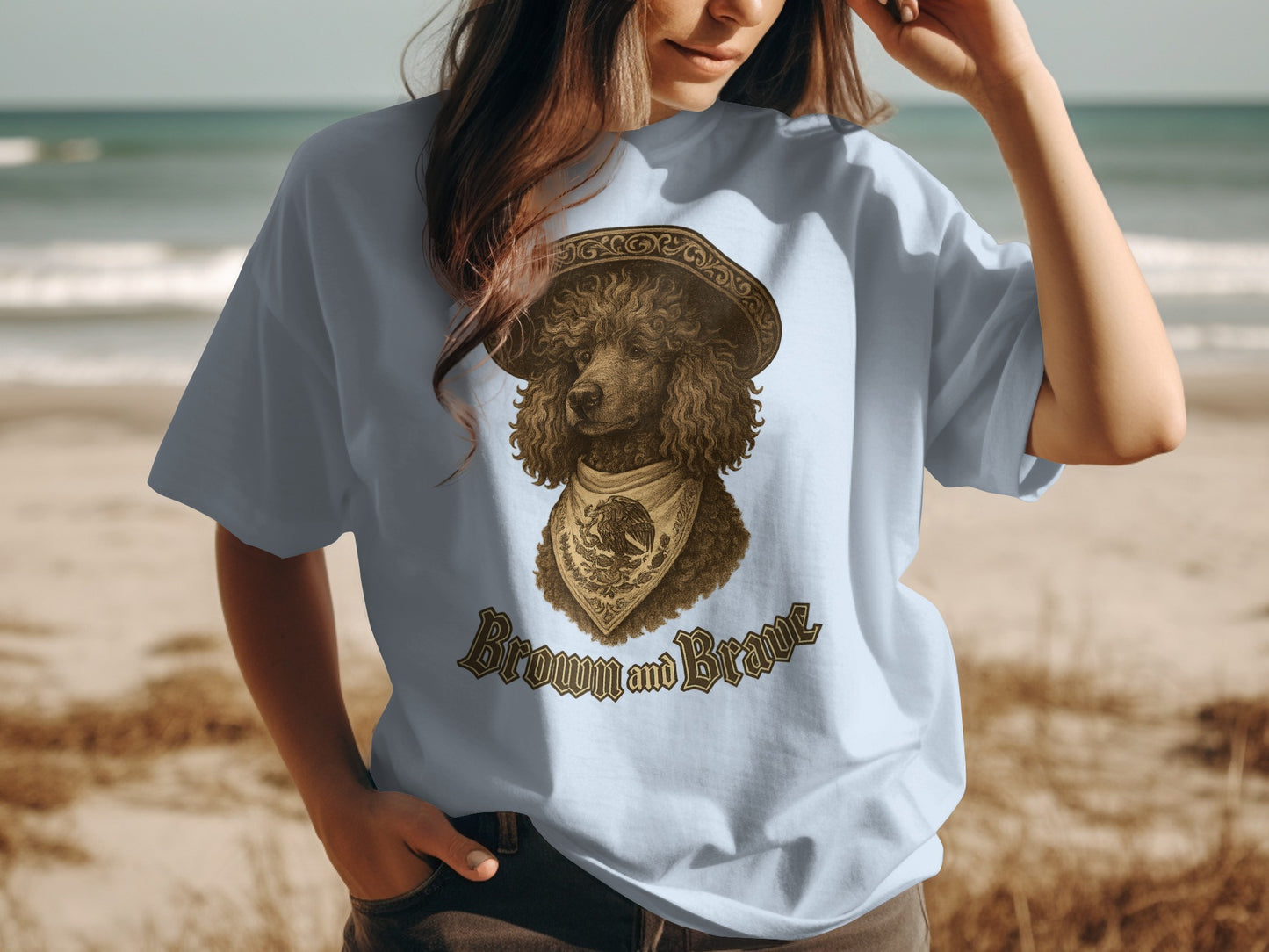 Brown and Brave Dog Graphic T-Shirt product