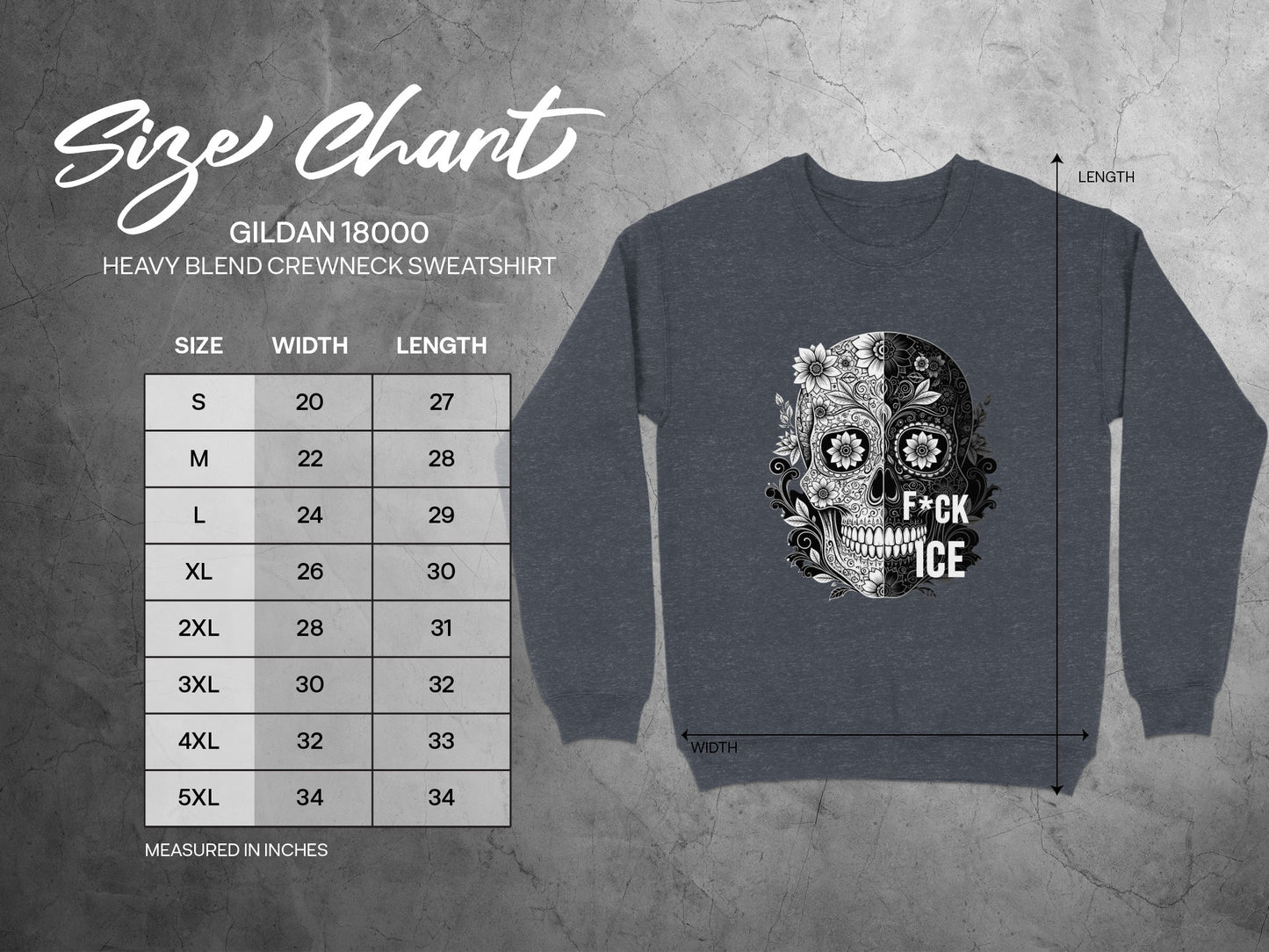 F*ck Ice Sugar Skull Art Gildan 18000 Sweatshirt product type