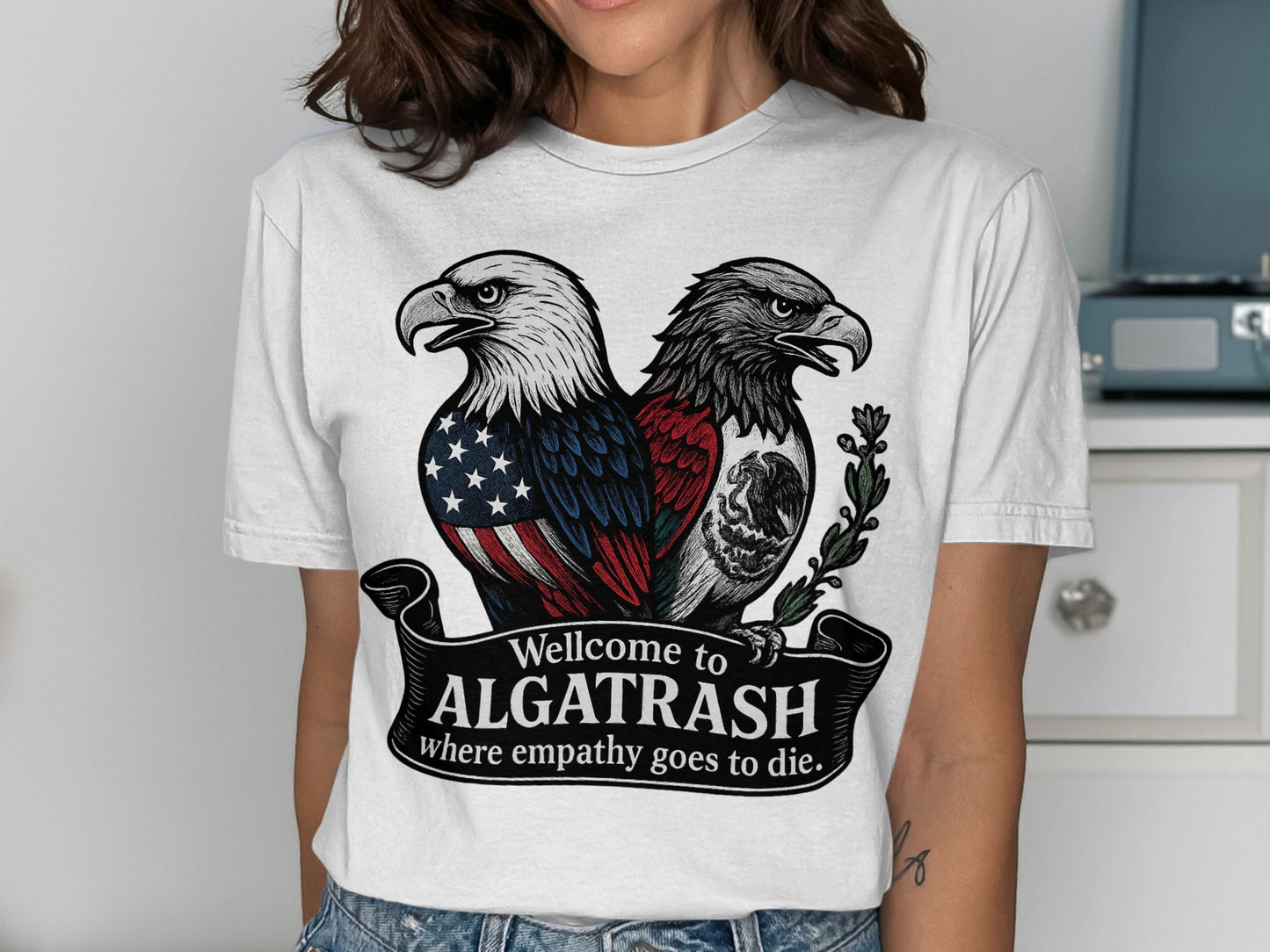 Patriotic Eagle Alcatrash Graphic Tee shirt product type