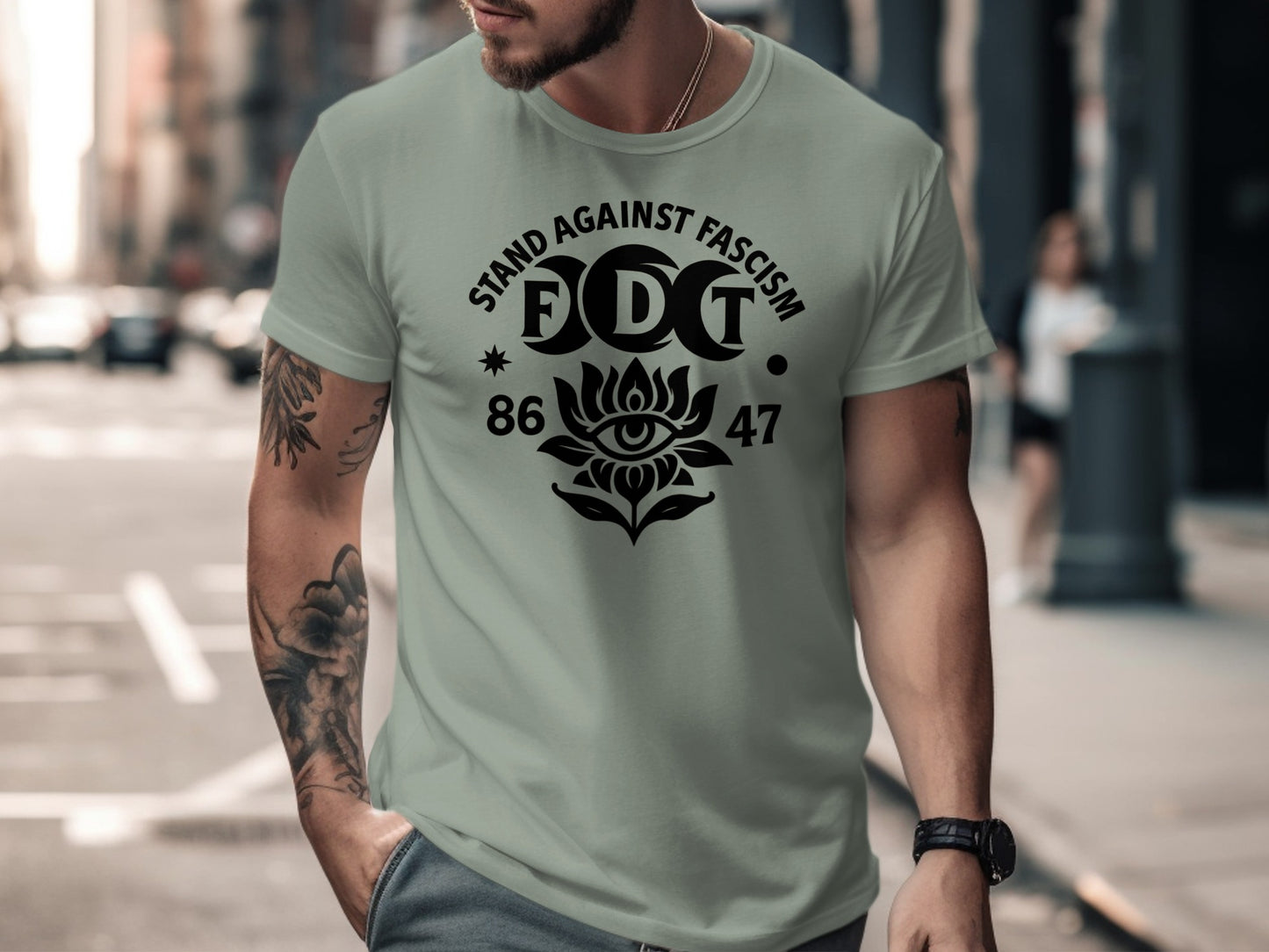 Stand Against Fascism Stylish T-shirt