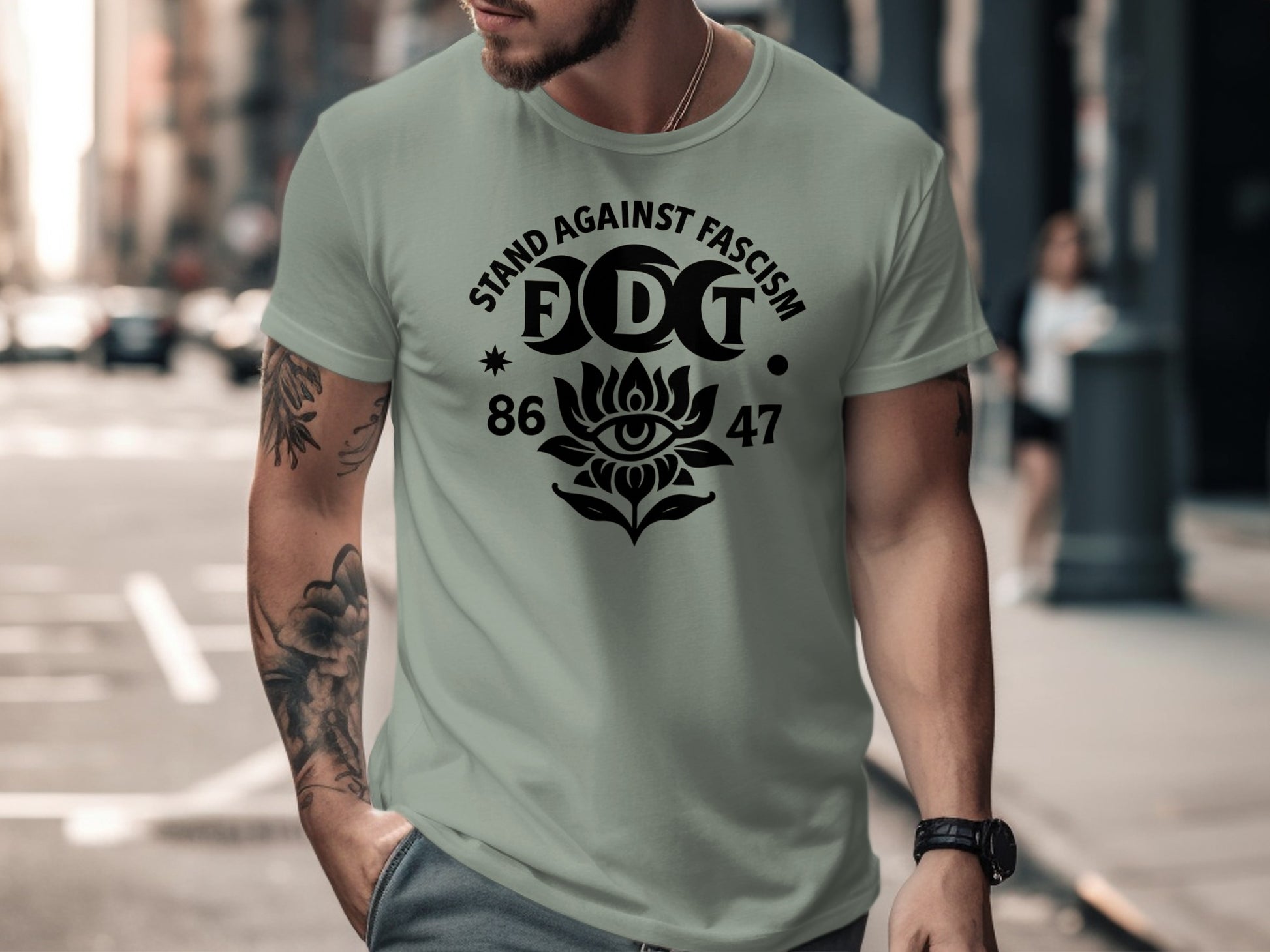 Stand Against Fascism Stylish T-shirt
