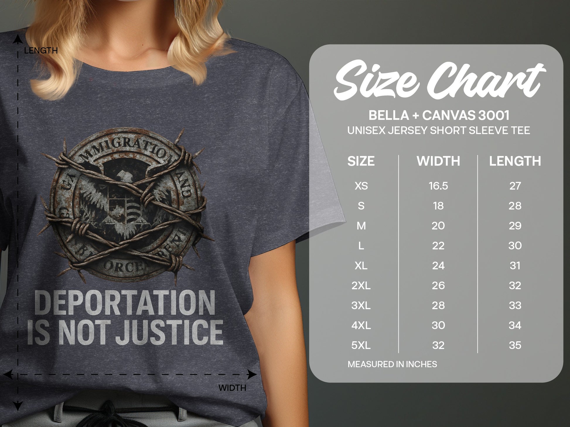 Deportation Is Not Justice Jersey Short Sleeve Tee product