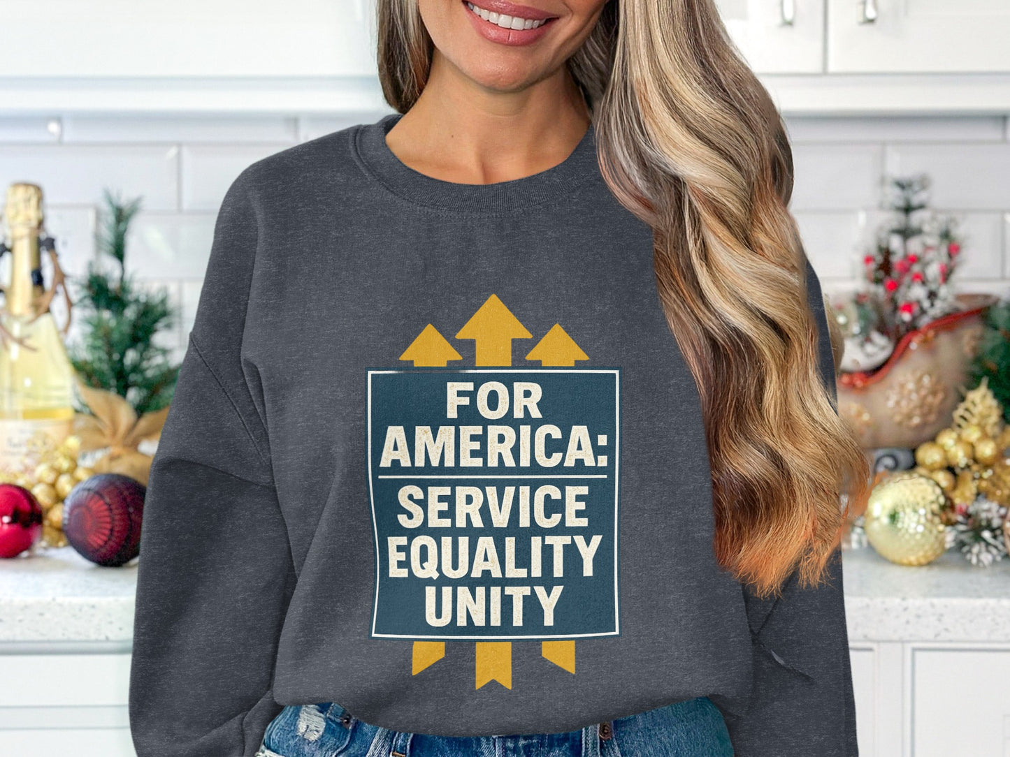 For America Service Equality Unity Graphic Sweatshirt product