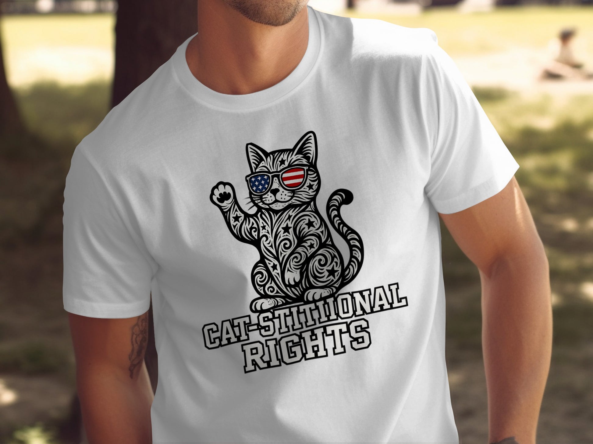Cat-Situtional Rights Graphic Tee Shirt product type
