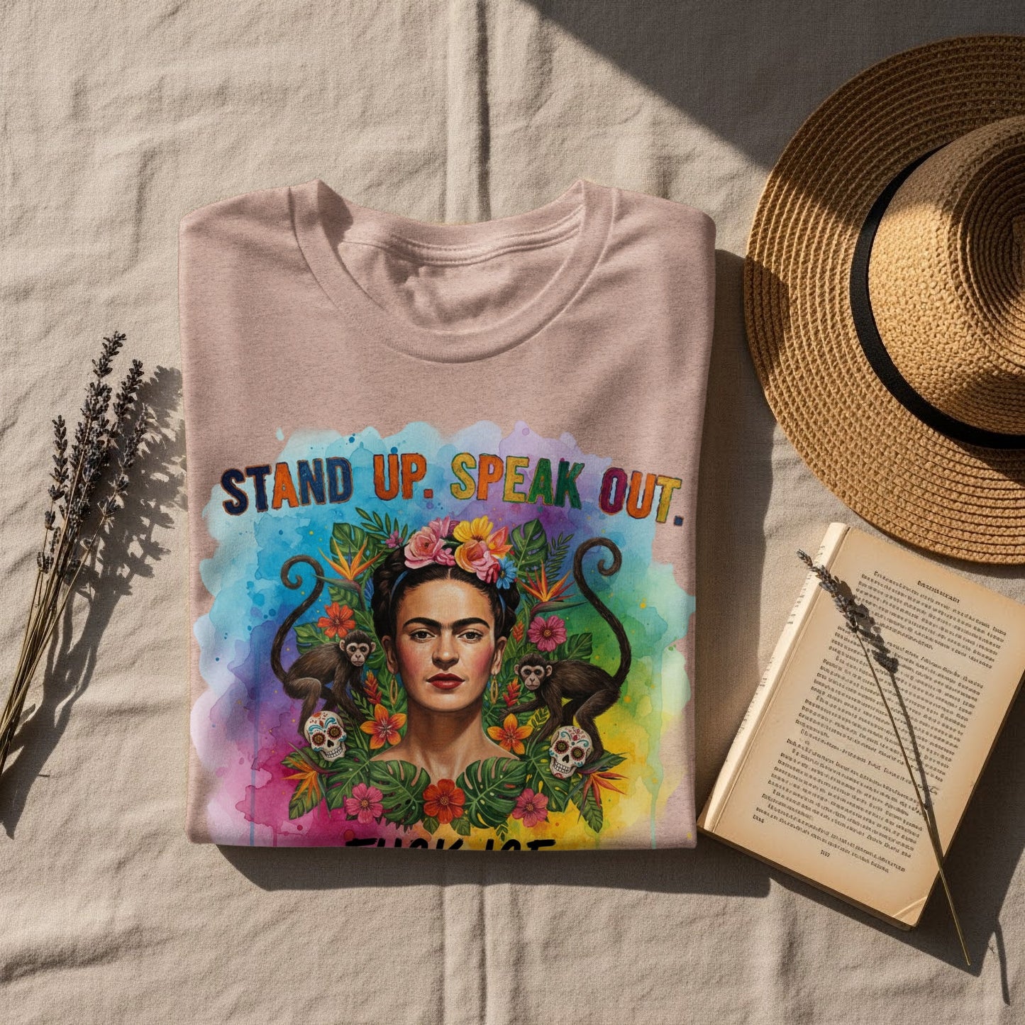 Stand Up Speak Out Colorful Printed T-Shirt product