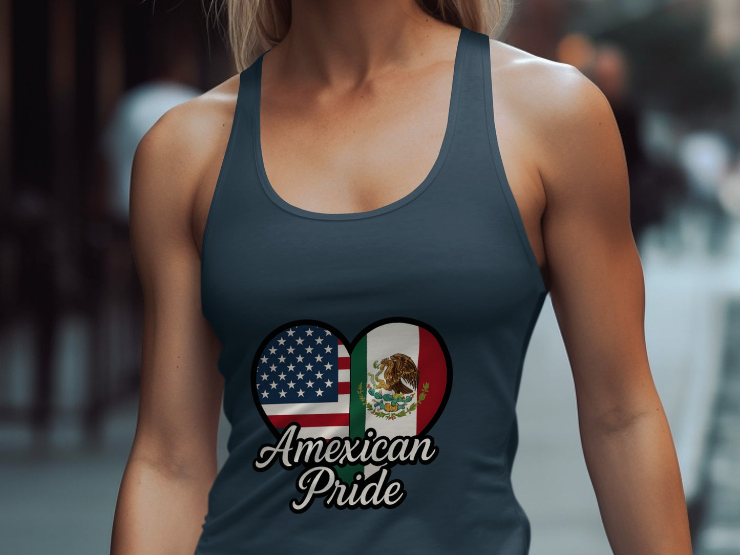 Amexican Pride Heart Flag Graphic Tank Top product type