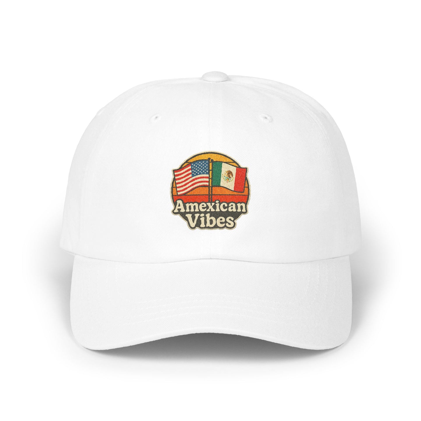 American Vibes White Adjustable Cap Hat product type