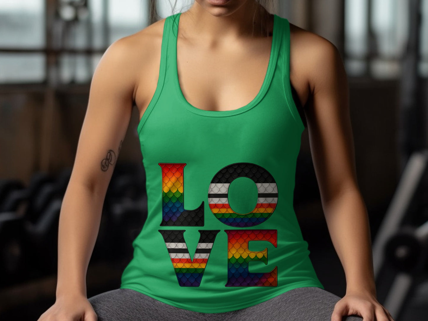 Vibrant Love Graphic Design Athletic Tank Top product type