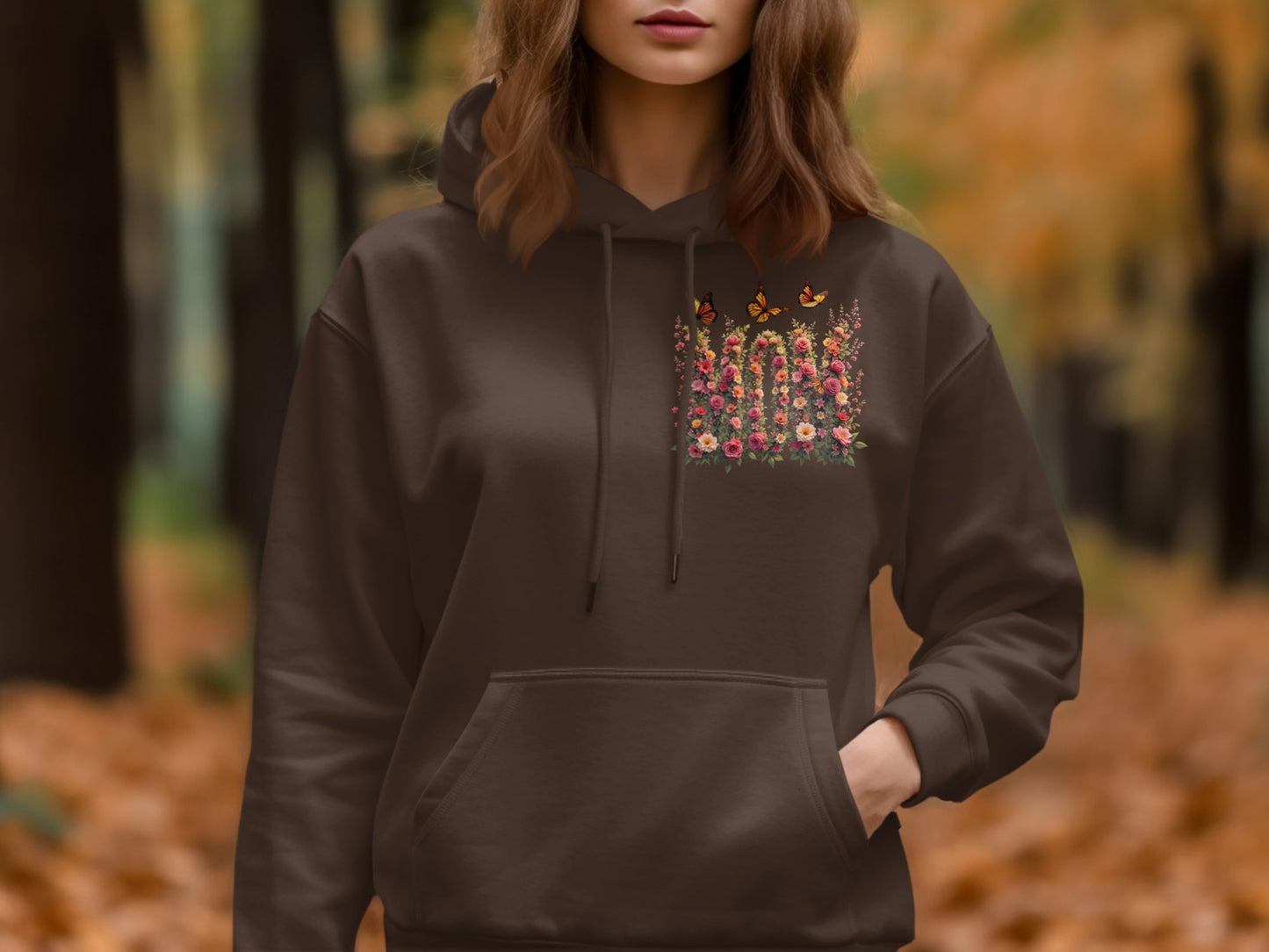 Floral Butterflies Hoodie Fall Autumn Fashion product type