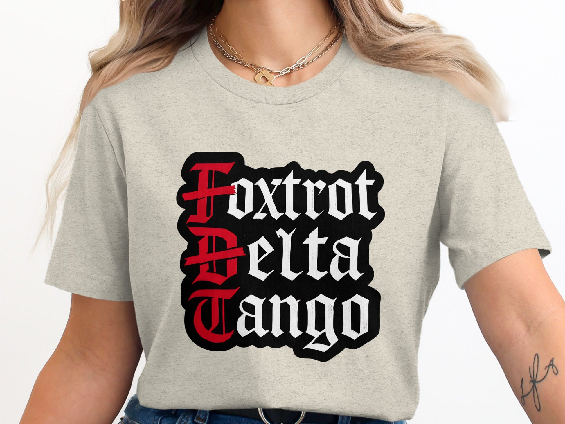 Stylish Foxtrot Delta Tango Graphic Tee product type