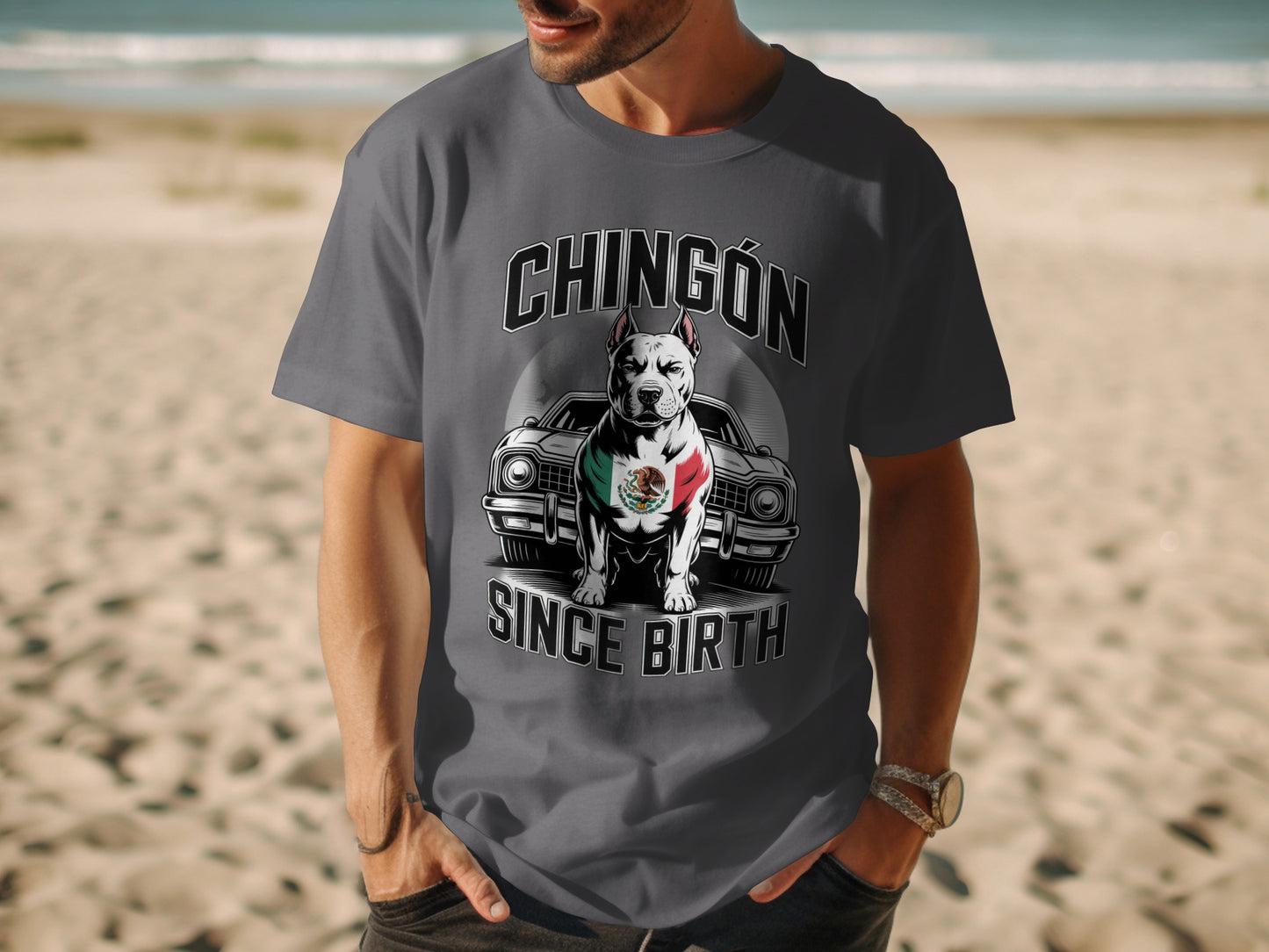Chingón Since Birth Graphic Dog T-shirt product type