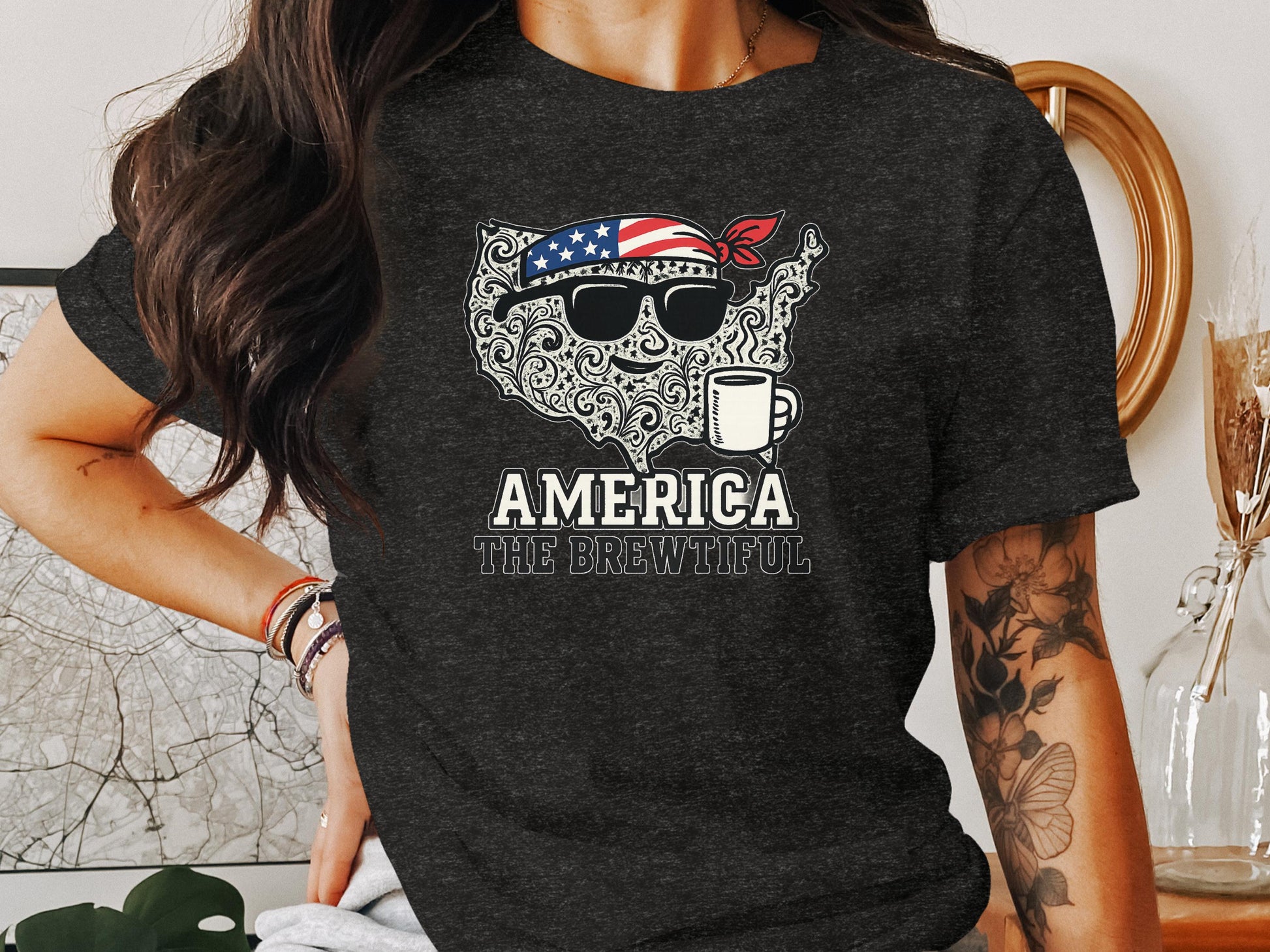 America The Brewtiful Skull Graphic Tee product