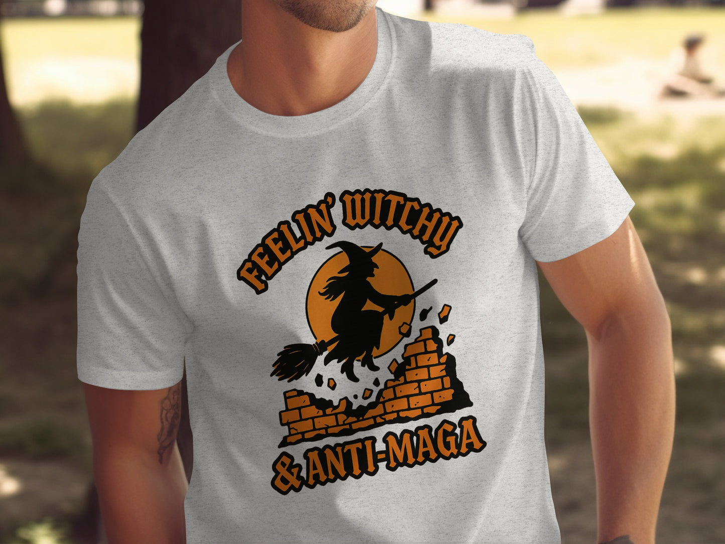 Feelin' Witchy Anti-MAGA Graphic Tee Shirt product
