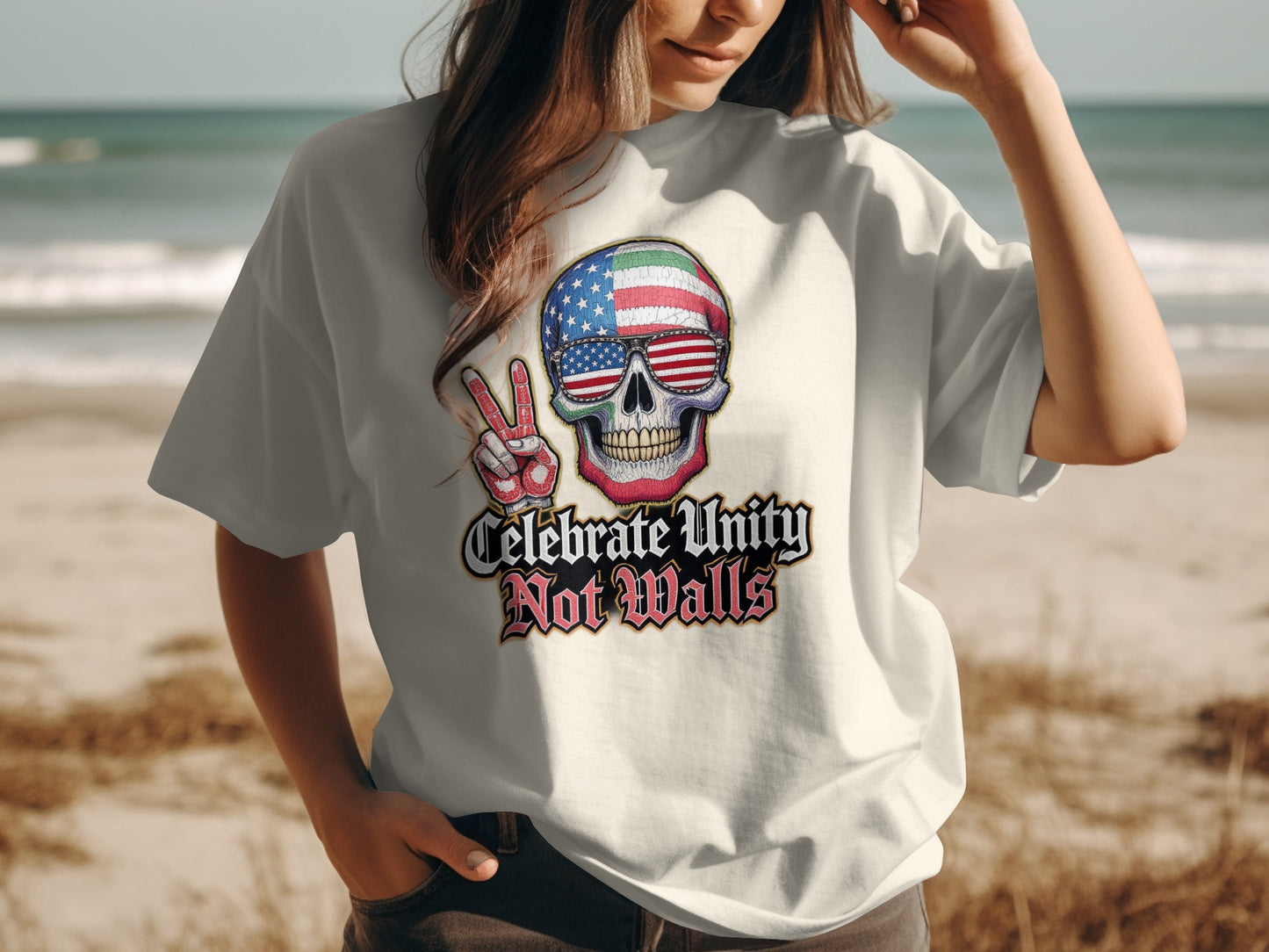 Celebrate Unity Not Walls Graphic Tee Shirt product type