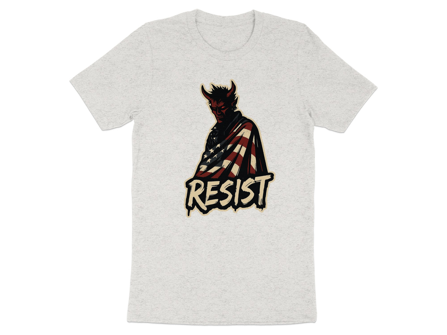 Resist Demon Artwork American Flag Graphic T-Shirt product