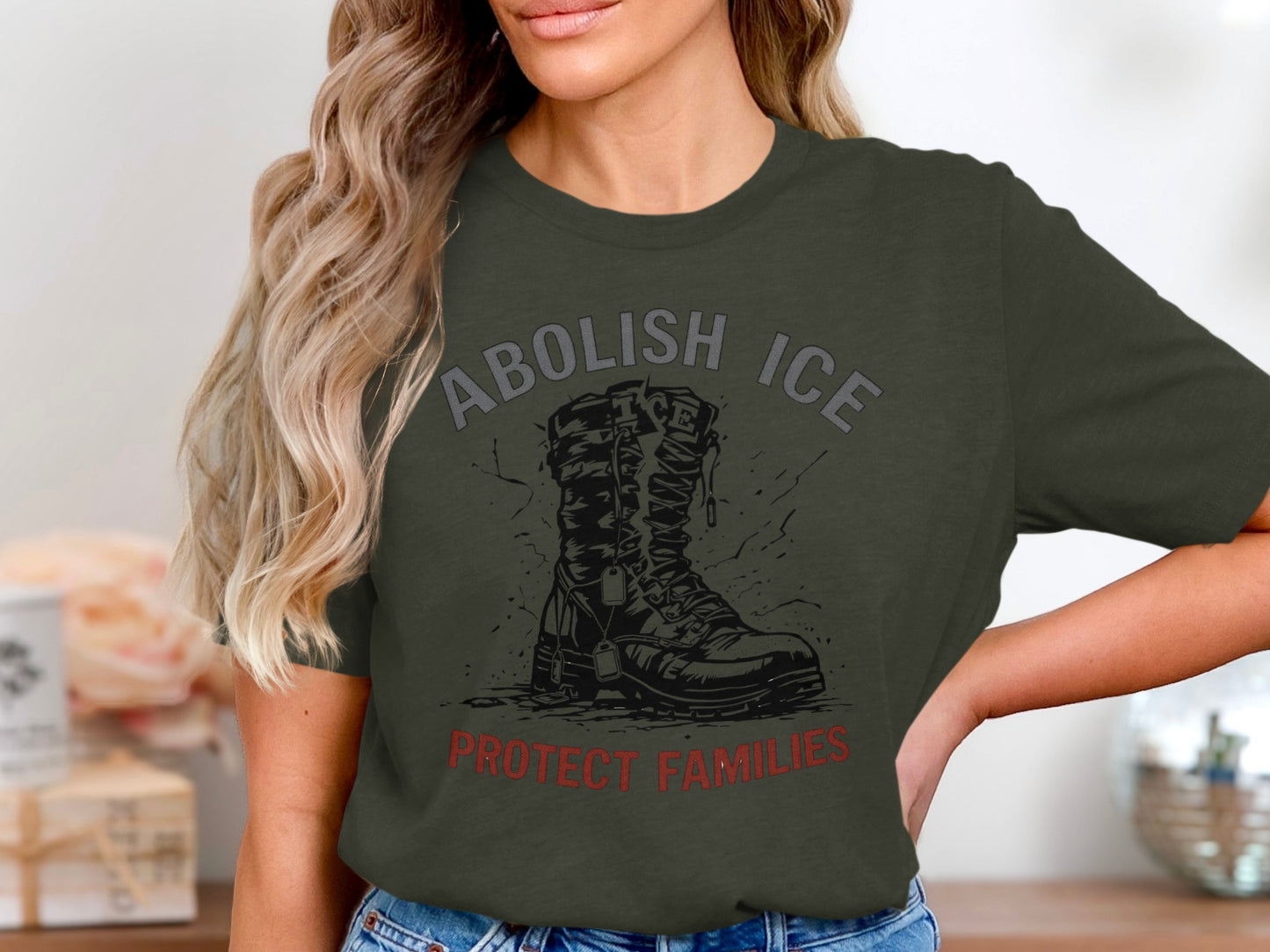 Abolish Ice Protect Families Graphic Tee