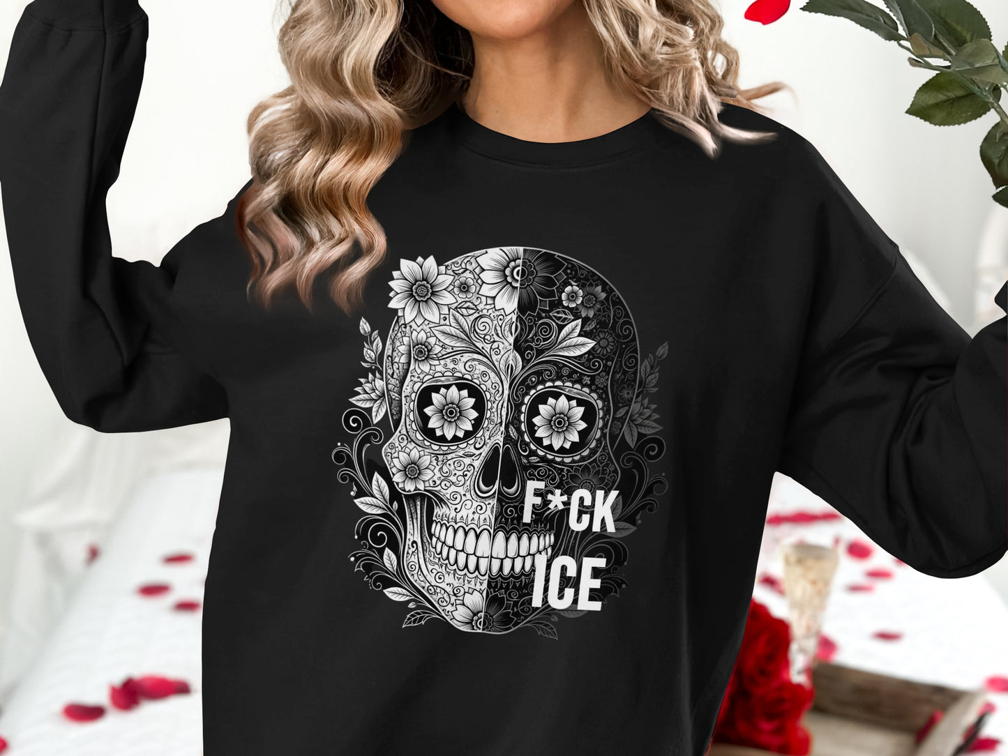 Skull Design Graphic Print Long Sleeve Shirt product type