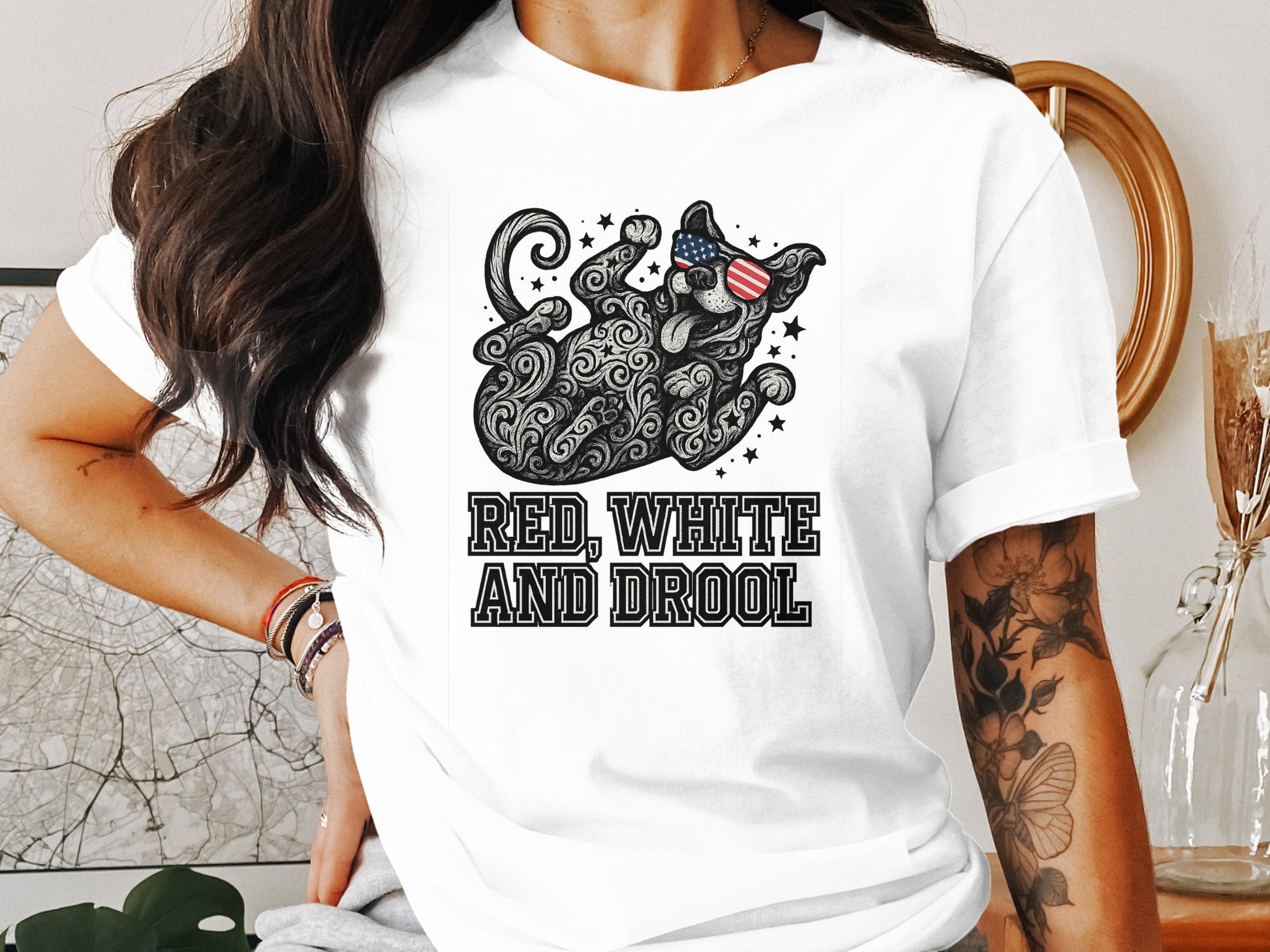 Red White and Drool Graphic T-Shirt product type