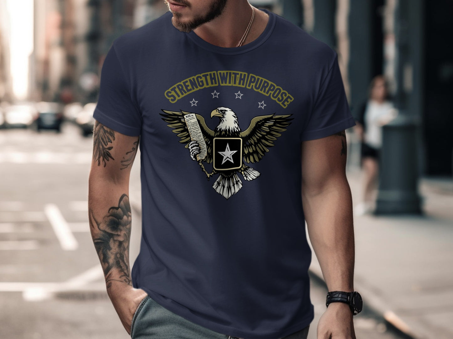 Strength With Purpose Eagle Design T-shirt
