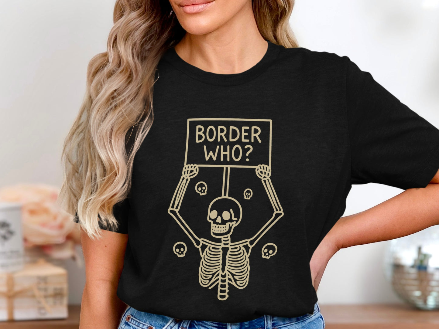 Border Who Skeleton Graphic T-Shirt product type