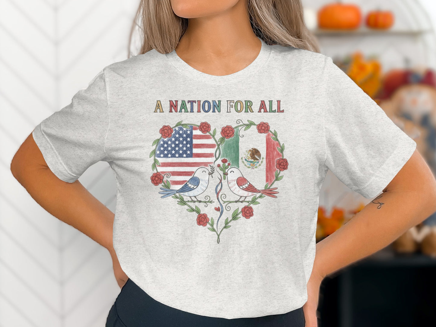 A Nation for All Heart Design T-Shirt product type