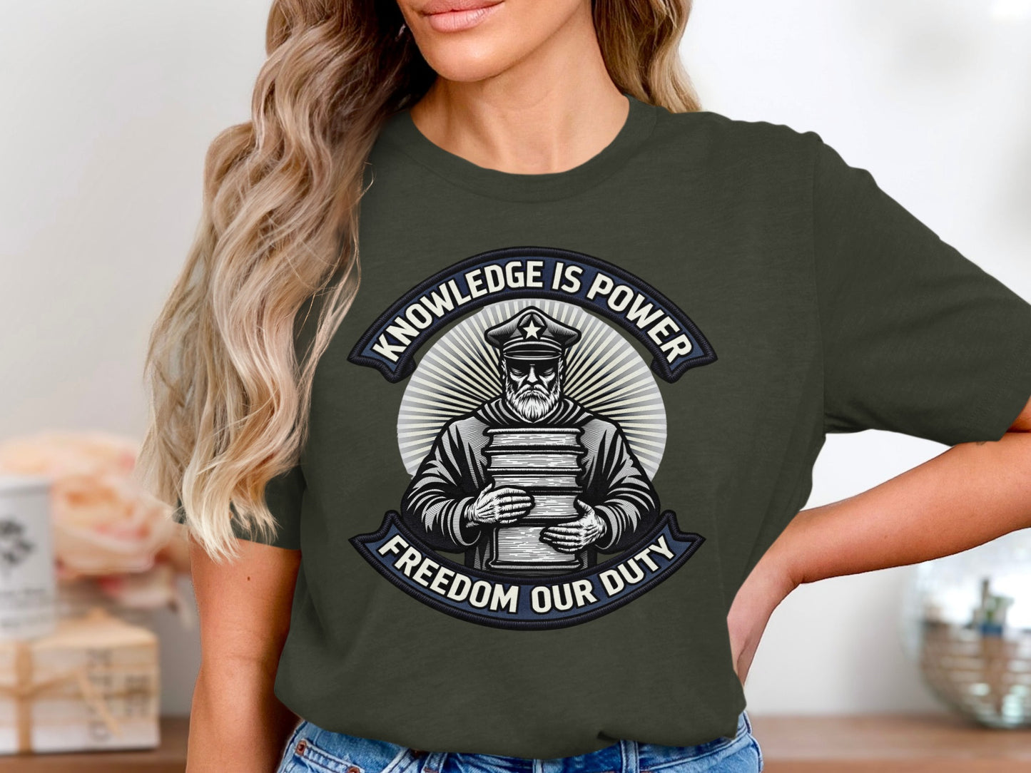 Knowledge Is Power Freedom Our Duty T-shirt