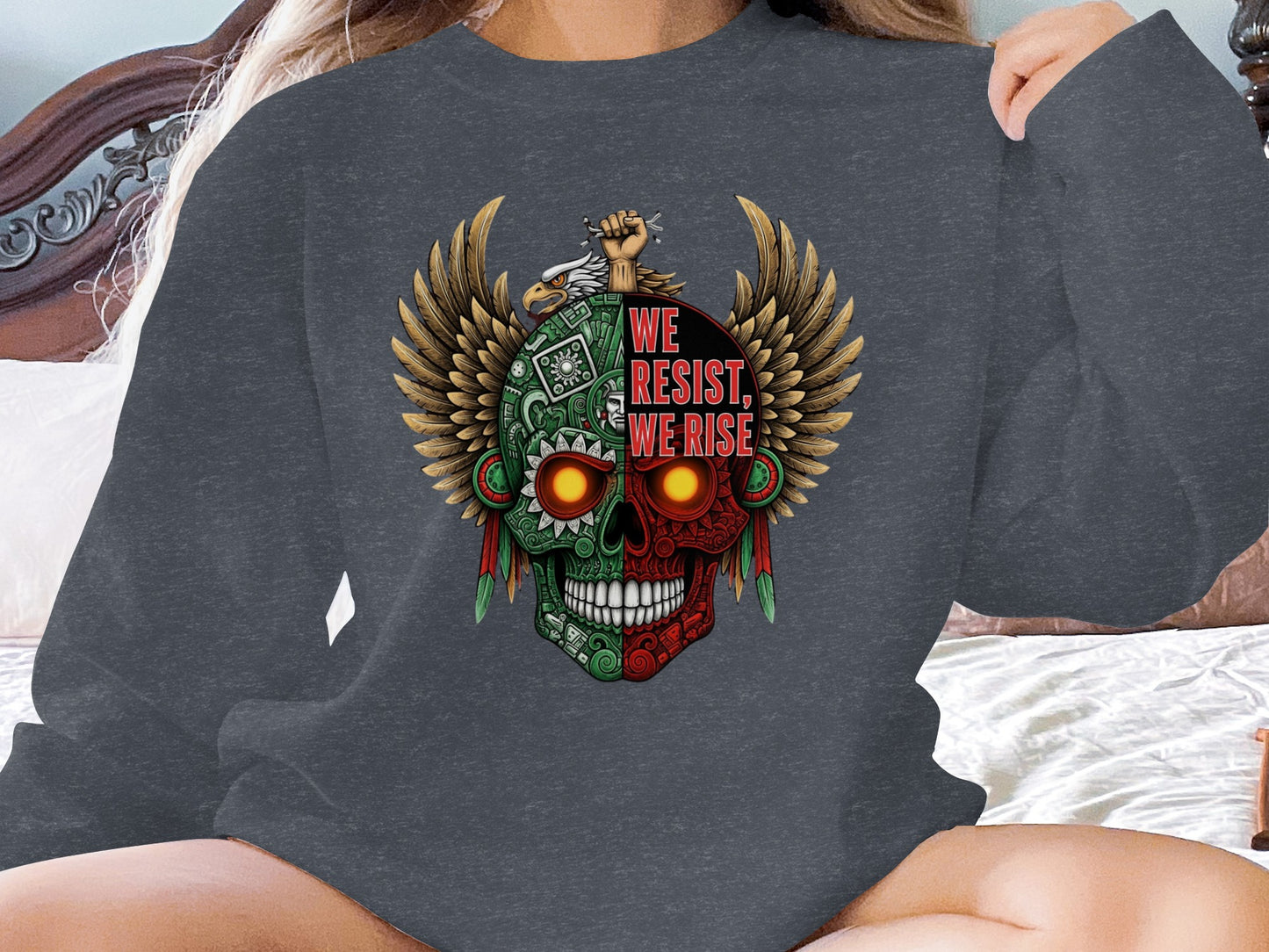 We Resist We Rise Skull Graphic Sweatshirt product