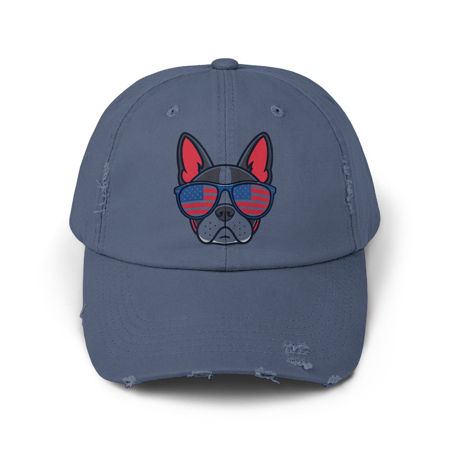 French Bulldog American Flag Distressed Dad Hat product type